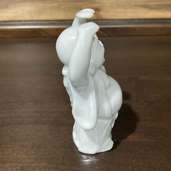 Vtg Japanese Benihana White Smiling Buddha Statue Figure - Picture 6 of 7